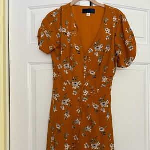Orange Floral Dress